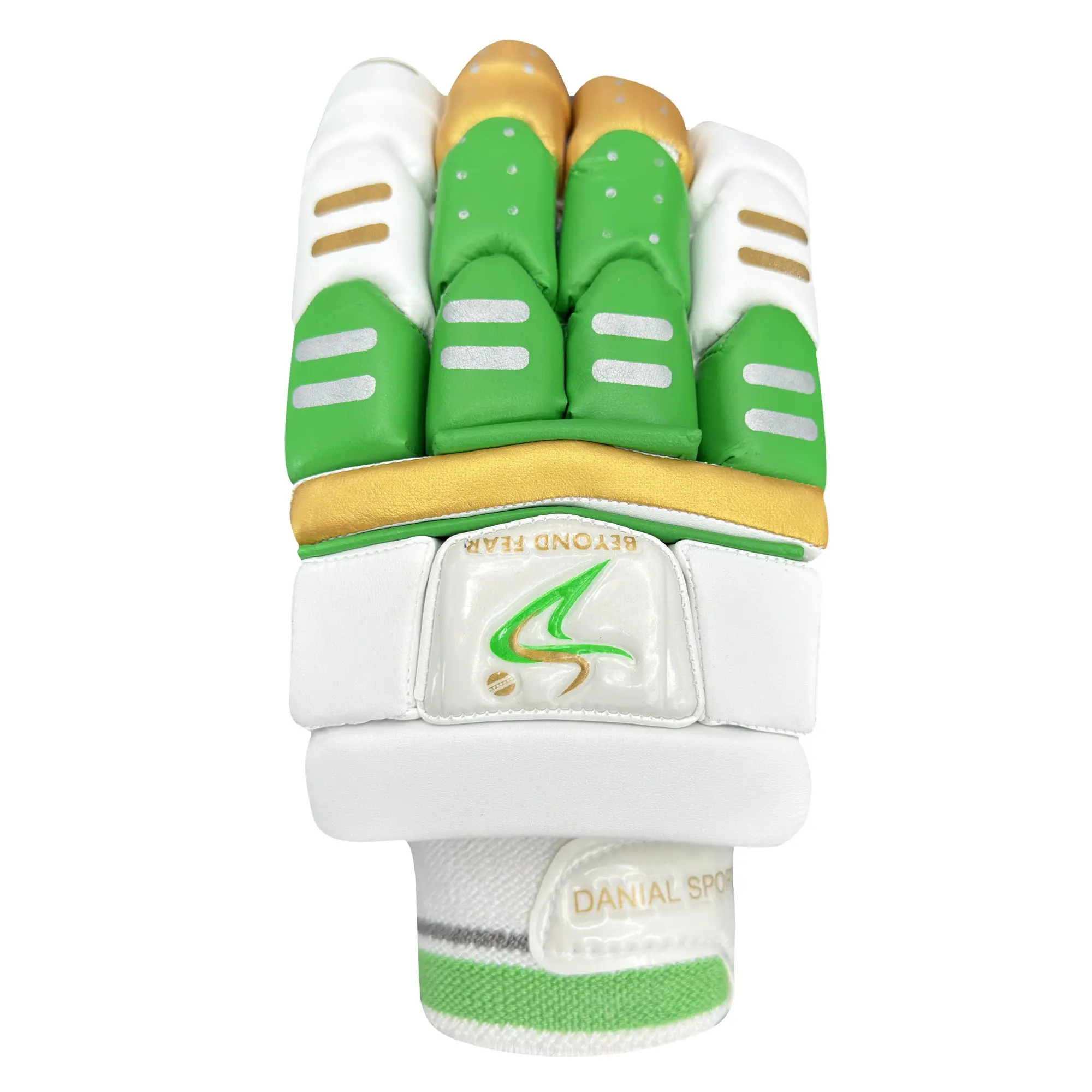 DS Cricket Batting Gloves Green/Gold - Image 2