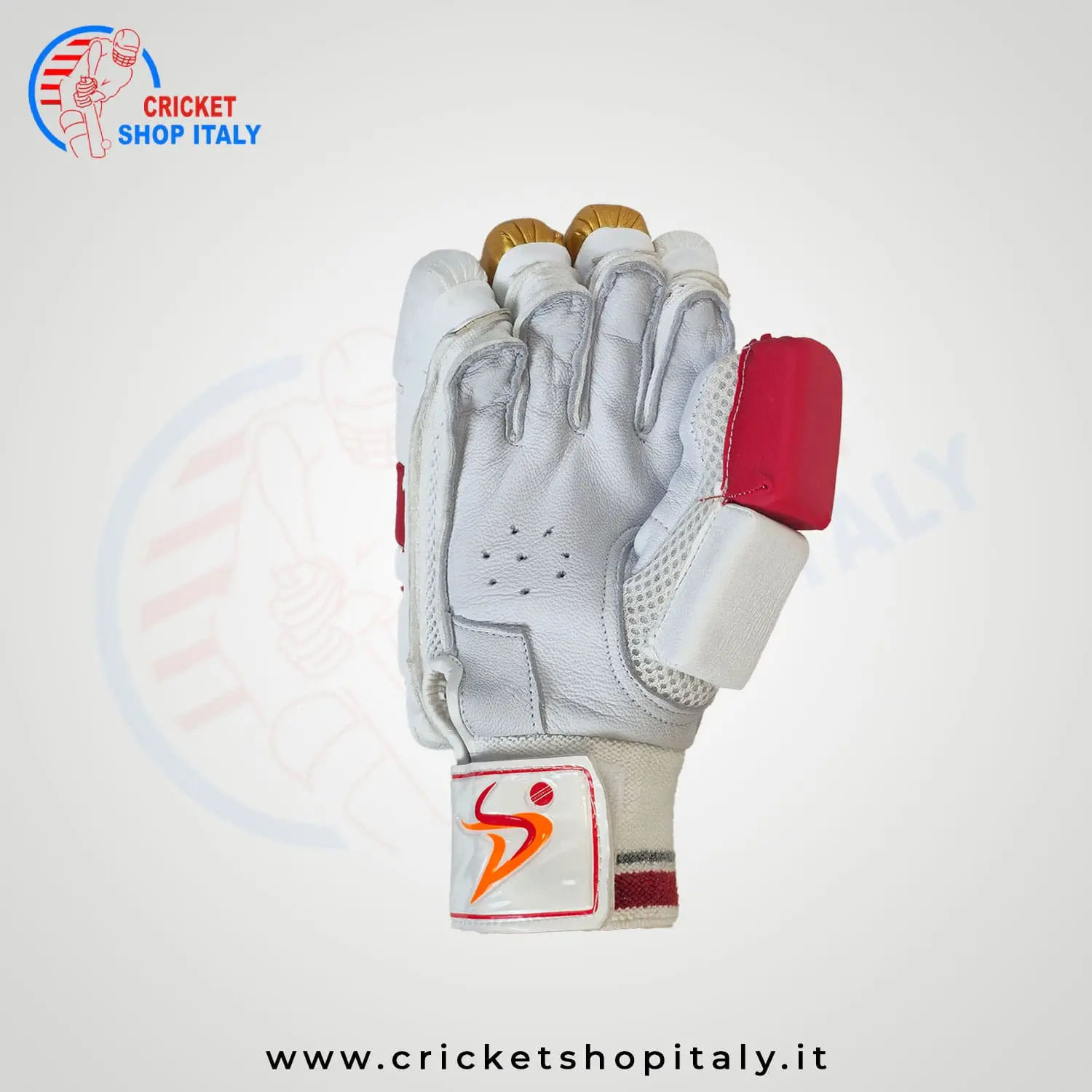 Ds Red/Gld Cricket Batting Gloves - Image 3