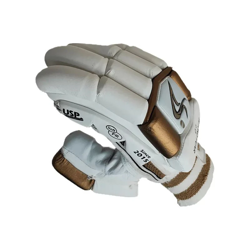 DS D 1.0 White/Gold Batting Gloves Youth - Image 3