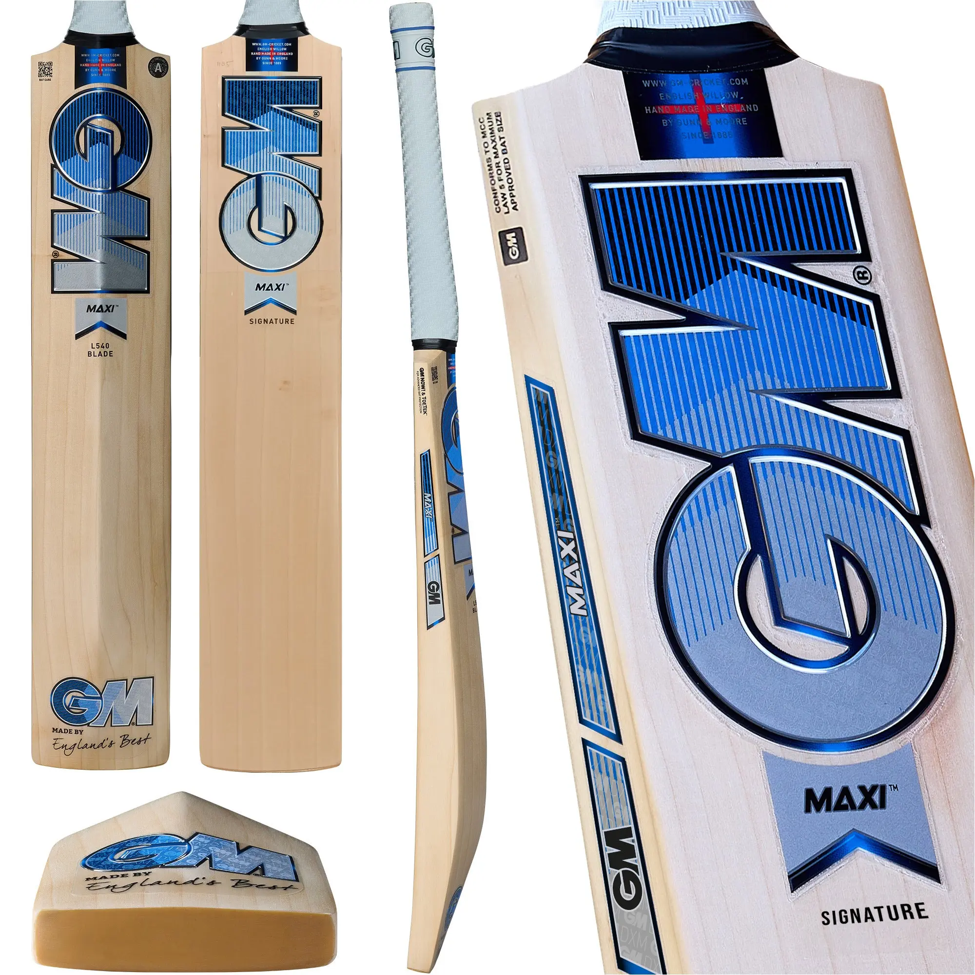 Gunn & Moore Maxi Signature English Willow Cricket Bat - Image 9