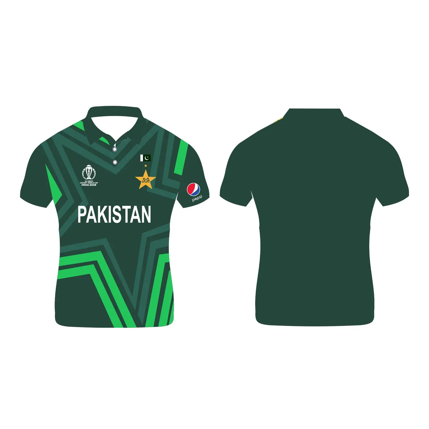 2023 ICC Mens Pakistani World Cup Fan Shirt - Image 3